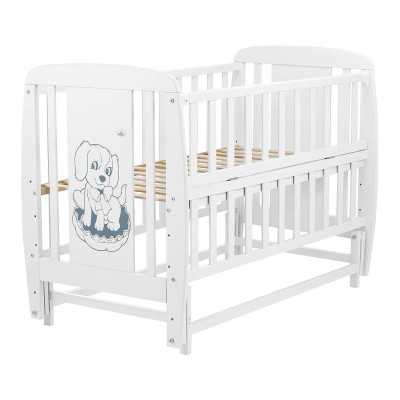 Ліжечко Собачка маятник, відкидний бік , бук