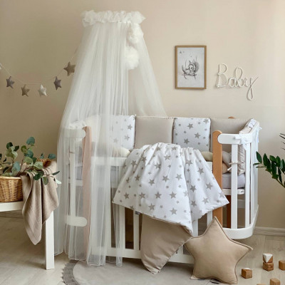 Комплект дитячої постільної білизни MSonya Happy night Зірка бежева