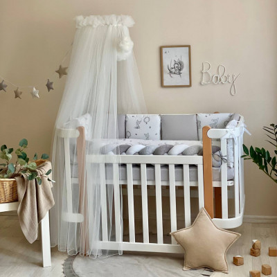 Комплект дитячої постільної білизни MSonya Happy night Звірята сірі