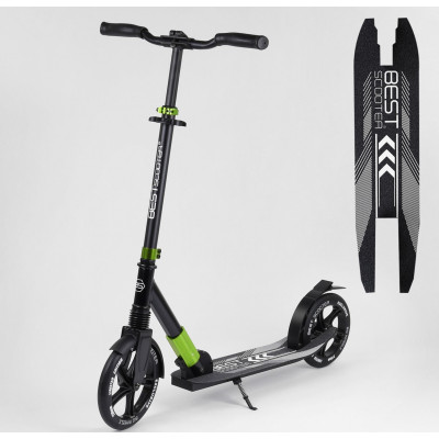 Самокат алюмінієвий "Best Scooter"  колеса PU, d переднього колеса - 230мм, d заднього колеса - 215мм, 1 амортизатор передній, в коробці