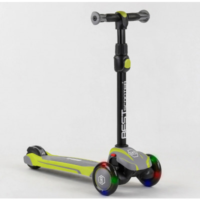 Самокат триколісний Best Scooter  алюмінієве кермо, 3 колеса PU зі світлом, d = 12 см