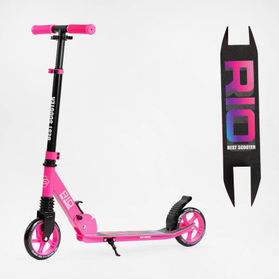 Самокат двоколісний "Best Scooter"  "Rio", колеса PU 145мм, передній амортизатор, алюмінієве гальмо