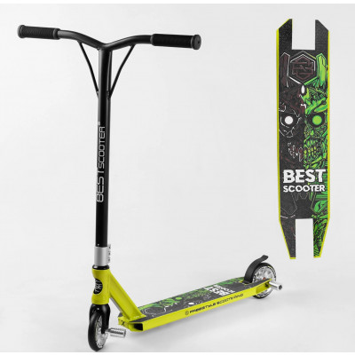 Самокат трюкових Best Scooter 57870 (1) HIC-система, Пегі, алюмінієвий диск і дека, колеса PU d-110 мм, ширина керма - 52 см, висота - 83 см, в коробці