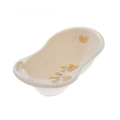Дитяча ванночка Tega Baby Lux Ведмедики зі зливом бежевий 102см (MS-005 Lux)