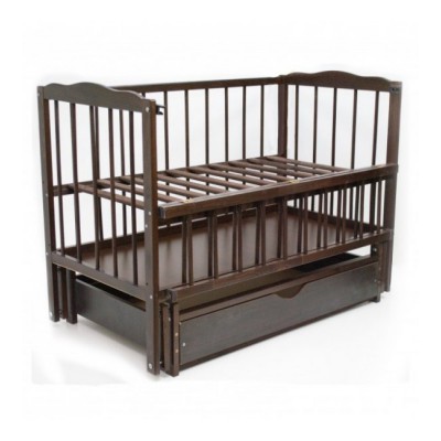 Ліжечко Колисковий Світ Малятко з шухлядою (горіх)