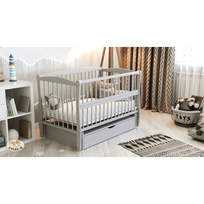 Дитяче ліжечко Дубок Еліт 2 з шухлядою і маятником