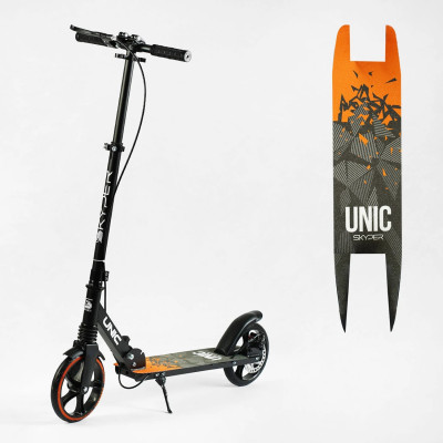Самокат двоколісний Skyper "Unic" ручне дискове гальмо, колеса PU 200мм, 1 амортизатор передній
