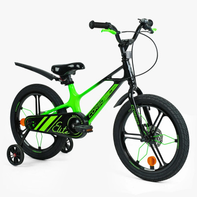 Велосипед 18" дюймів 2-х колісний Corso «Elite»  МАГНІЄВА РАМА, ЛИТІ ДИСКИ, ДИСКОВІ ГАЛЬМА, зібран на 75%