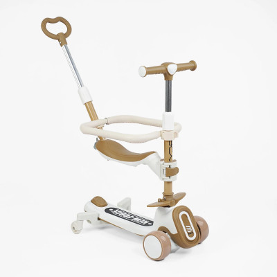 Самокат 5в1 Skyper колеса PU 125х40мм зі світлом, УКРАЇНСЬКЕ ОЗВУЧУВАННЯ, музика та підсвічування платформи, с ДОП. КОЛЕСАМИ, захисний бампер, в коробці