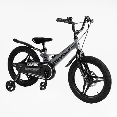 Велосипед 18" дюймів 2-х колісний Corso «REVOLT» MG-18655, МАГНІЄВА РАМА, ЛИТІ ДИСКИ, ДИСКОВІ ГАЛЬМА, зібраний на 75%
