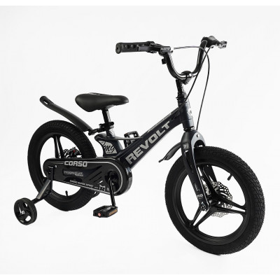 Велосипед 16" дюймів 2-х колісний Corso «REVOLT»  МАГНІЄВА РАМА, ЛИТІ ДИСКИ, ДИСКОВІ ГАЛЬМА, зібраний на 75%