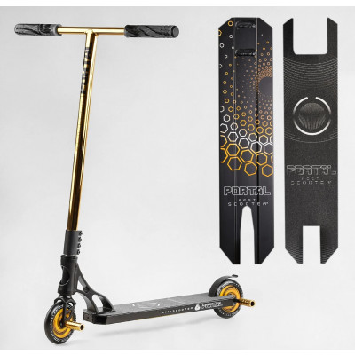 Самокат трюковий  Best Scooter "Portal" HIC-система, ПЕГИ, алюмінієвий диск та дека, колеса PU, d=120мм, ширина керма 58 см