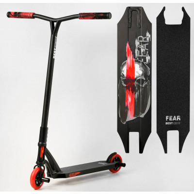 Самокат трюковий  Best Scooter (4) "FEAR", SCS-система, ПЕГИ, алюмінієвий диск та дека, колеса PU, d=115мм, ширина керма 58 см