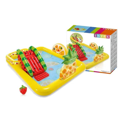 Ігровий центр INTEX "Фруктове задоволення" з гіркою і фонтанчиком, в коробці 57158 р.244*191*91см