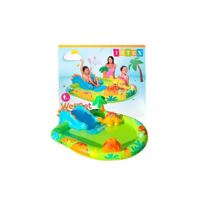 Ігровий центр INTEX надувний з гіркою 57166 р. 191*152*58 см