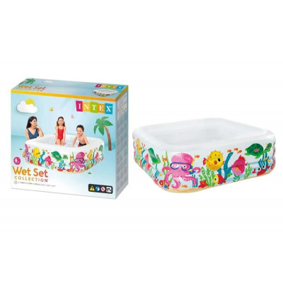 Басейн INTEX "Акваріум" (рем. комплект, 3 секції) в коробці 57471 р.159*159*50см