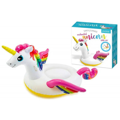 Плотик надувний 57561 "Єдиноріг" вініл,з ручками в коробці 201*140*97 см