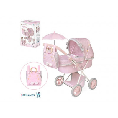 Коляска для ляльок класична 85075, із сумкою та парасолькою