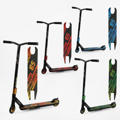 Самокат трюковий С-40313 4 кольори, HIC-система, ПЕГІ, алюмінієвий диск та дека, колеса PU, d=10 см