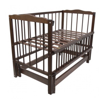 Ліжечко Колисковий Світ Малятко з шухлядою (горіх)