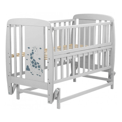 Ліжечко  Жирафик маятник, відкидний бік бук