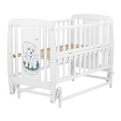 Ліжечко Собачка маятник, відкидний бік , бук