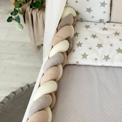 Комплект дитячої постільної білизни MSonya Happy night Зірка бежева