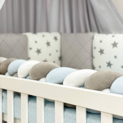 Комплект дитячої постільної білизни MSonya Happy night Зірка сіра