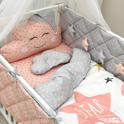 Комплект дитячої постільної білизни MSonya Stich пудровий