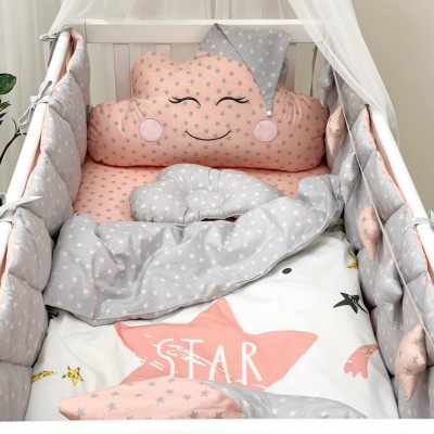 Комплект дитячої постільної білизни MSonya Stich пудровий