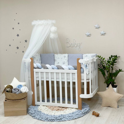 Комплект дитячої постільної білизни Msonya Happy night Галактика сірий