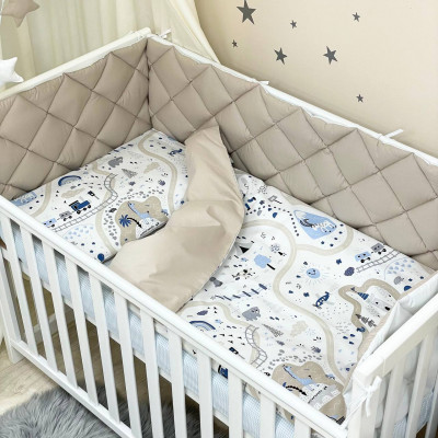 Комплект дитячої постільної білизни Msonya Baby Mix Залізна дорога