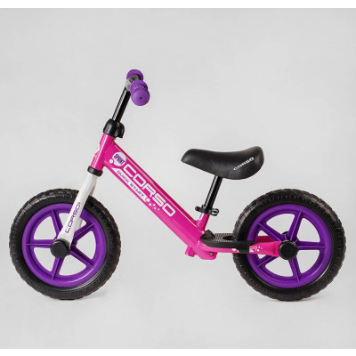 Велобіг "CORSO" J-4318 (1) сталева рама, колесо 12" EVA (ПІНА), підставка для ніжок