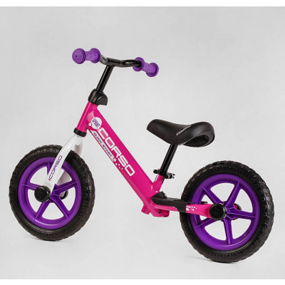 Велобіг "CORSO" J-4318 (1) сталева рама, колесо 12" EVA (ПІНА), підставка для ніжок