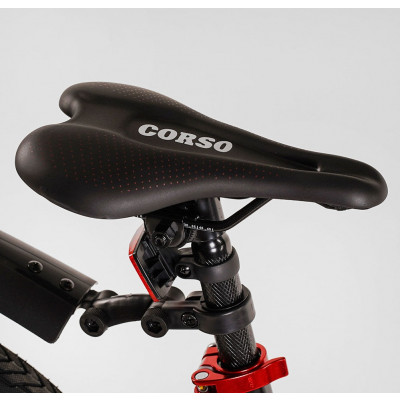 Велосипед магнієвий 18" дюймів 2-х колісний "CORSO Elit"  магнієві диски, ручні дискові гальма, дод. колеса, дзіночок, ЗІБРАНИЙ НА 75%
