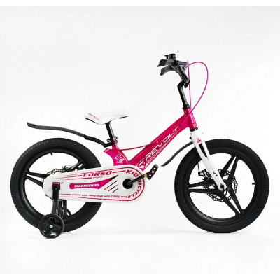 Велосипед 18" дюймів 2-х колісний "CORSO Revolt" МАГНІЄВА РАМА, ЛИТІ ДИСКИ, ДИСКОВІ ГАЛЬМА, зібраний на 75%