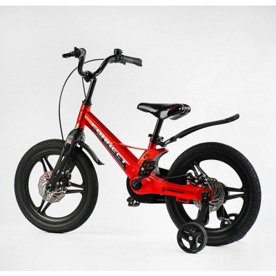 Велосипед 16" дюймів 2-х колісний "CORSO Connect"  МАГНІЄВА РАМА, ЛИТІ ДИСКИ, ДИСКОВІ ГАЛЬМА, зібраний на 75%