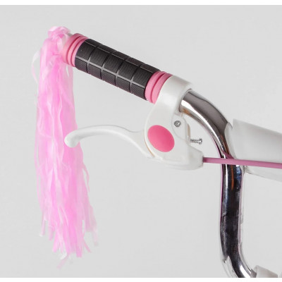 Велосипед 18" дюймів 2-х колісний "CORSO Fleur" FL-19007 (1) U-подібна сталева рама, ручне гальмо, кошик, прикраси, зібраний на 75%