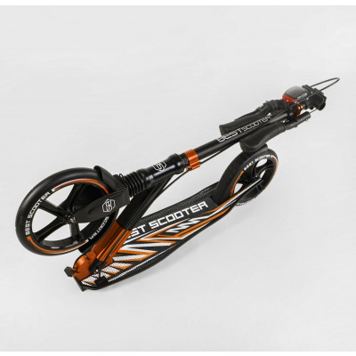 Самокат алюмінієвий "Best Scooter"  колеса PU, ФАРА, затискач керма, d передніх коліс - 230мм, d задніх коліс 200мм, 1 амортизатор передній