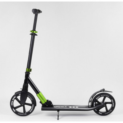 Самокат алюмінієвий "Best Scooter"  колеса PU, d переднього колеса - 230мм, d заднього колеса - 215мм, 1 амортизатор передній, в коробці