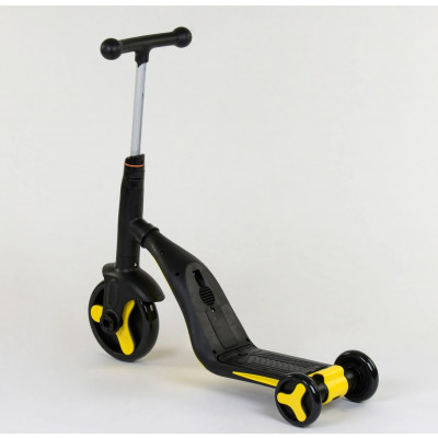 Самокат 3в1  Best Scooter, самокат-велобіг-велосипед, світло, 8 мелодій, колеса PU, переднє колесо d = 20см, задні d = 11см