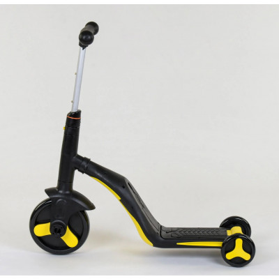Самокат 3в1  Best Scooter, самокат-велобіг-велосипед, світло, 8 мелодій, колеса PU, переднє колесо d = 20см, задні d = 11см