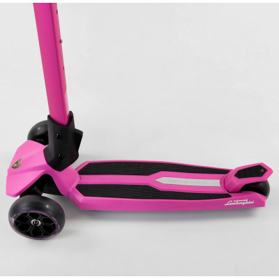 Самокат Lamborghini триколісний  алюмінієве кермо, яке складається, колеса PU зі світлом