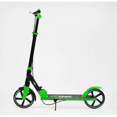 Самокат двоколісний "Best Scooter"  "SHARK", з ручним гальмом, затискач керма, колеса PU - 20 см, 1 амортизатор