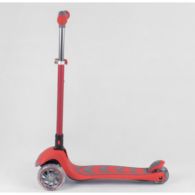 Самокат триколісний  Best Scooter, складне алюмінієве кермо, 4 колеса PU зі світлом, d = 12 см