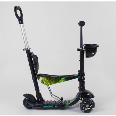 Самокат 5в1 Best Scooter, АБСТРАКЦІЯ, PU колеса, ПІДСВІЧУВАННЯ КОЛІС