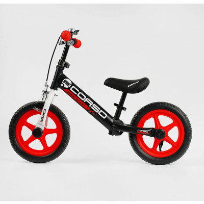 Велобіг "CORSO" 87015 (1) сталева рама, ручне гальмо, колесо 12" EVA (ПІНА), підставка для ніг, підніжка