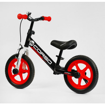 Велобіг "CORSO" 87015 (1) сталева рама, ручне гальмо, колесо 12" EVA (ПІНА), підставка для ніг, підніжка