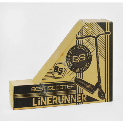 Самокат трюковий Best Scooter "LineRunner" (1) HIC-система, ПЕГИ, алюмінієвий диск і дека, колеса PU, d = 110мм, ширина керма - 52 см,