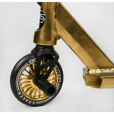 Самокат трюковий  Best Scooter (4) «Kraken» HIC-система, ПЕГИ, алюмінієвий диск та дека, АНОДОВАНИЙ, колеса PU 110 мм, ширина керма 58 см